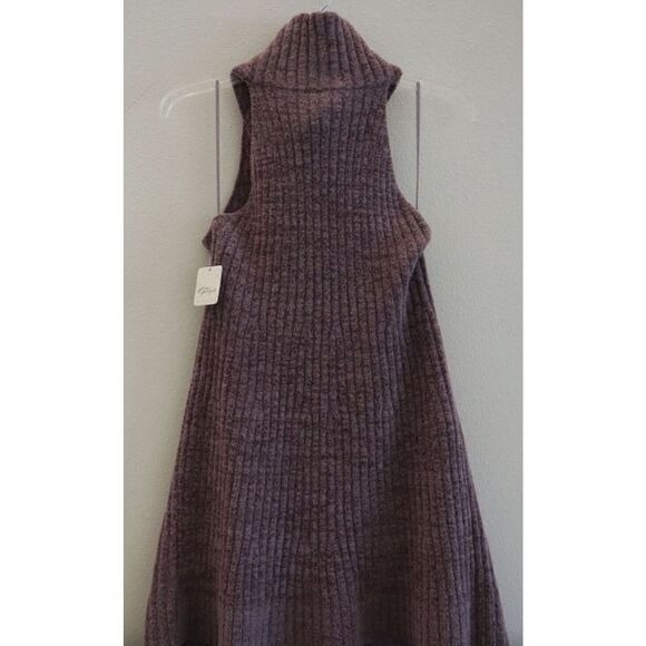 Free People OB1534052 Women's Sz M Purple Claude Mockneck Mini Knit Dress $138 - Picture 10 of 13